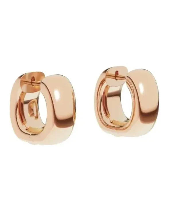 Boucles d'oreilles APM Monaco Chunky Rose plaqué or rose zirconium femme