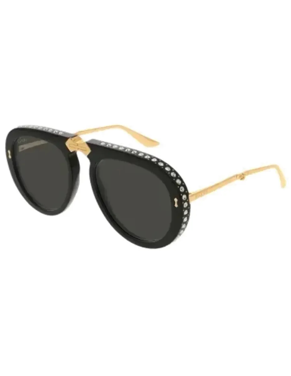 Lunettes de soleil Gucci pliantes ornées de brillants