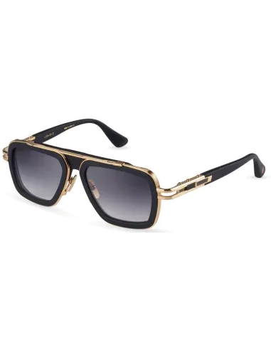 Lunettes de soleil DITA LXN-EVO DTS403 Noires et dorées Métal Noir Gris Homme