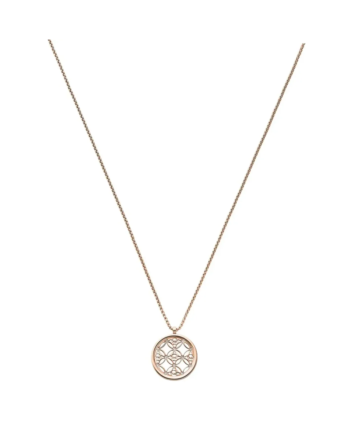 Collier Michael Kors MKJ4285791 or rose Acier inoxydable Cristaux Femme