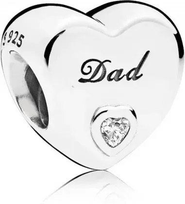 Charm Pandora Cœur Papa Argent 925 Femme