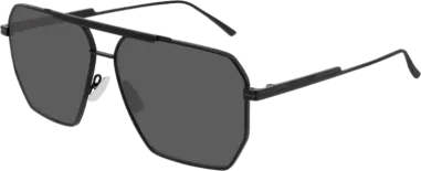 Lunettes de soleil Bottega Veneta BV1012S rectangle métal noir
