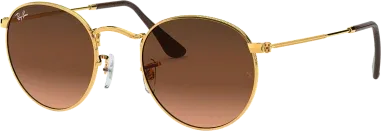 Ray-Ban Round Metal Doré - Verres Marron