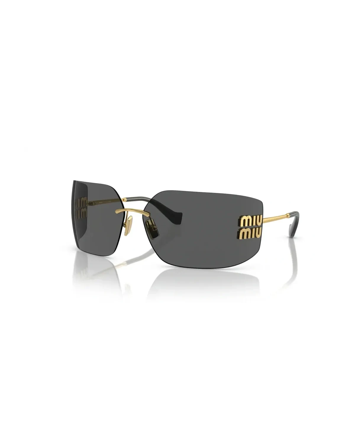 Lunettes de soleil Miu Miu MU 54YS monture métal gris