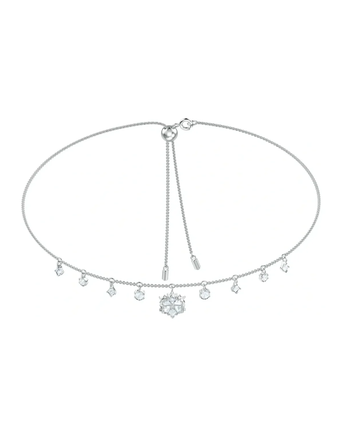 Collier Swarovski Magic zirconium blanc plaqué rhodium femme