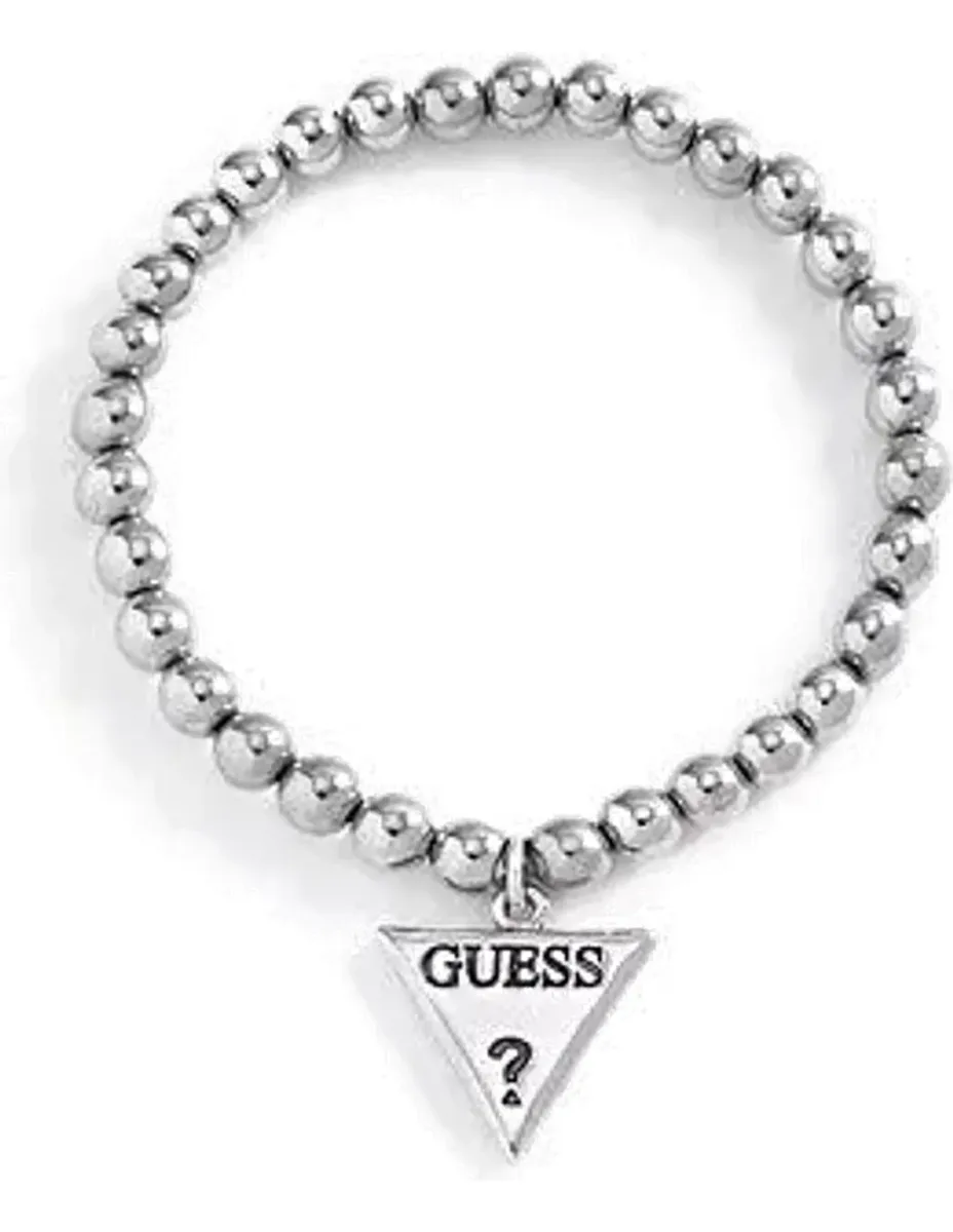 Bracelet Guess à perles d'acétate argenté