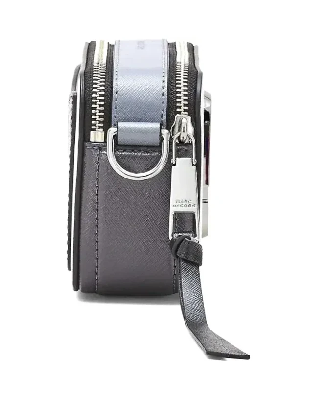 Sac à main bandoulière Marc Jacobs Snapshot cuir gris femme