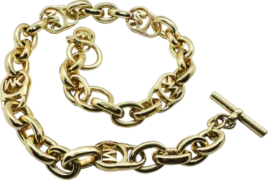 Collier Michael Kors Brillance chaîne métal plaqué or jaune femme