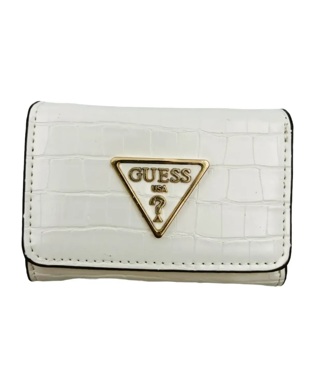 Portefeuille Guess simili cuir blanc crème femme