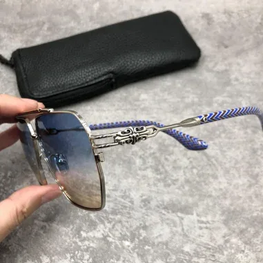 Lunettes de soleil Chrome Hearts Ripping - Aviateur métal — vue 20