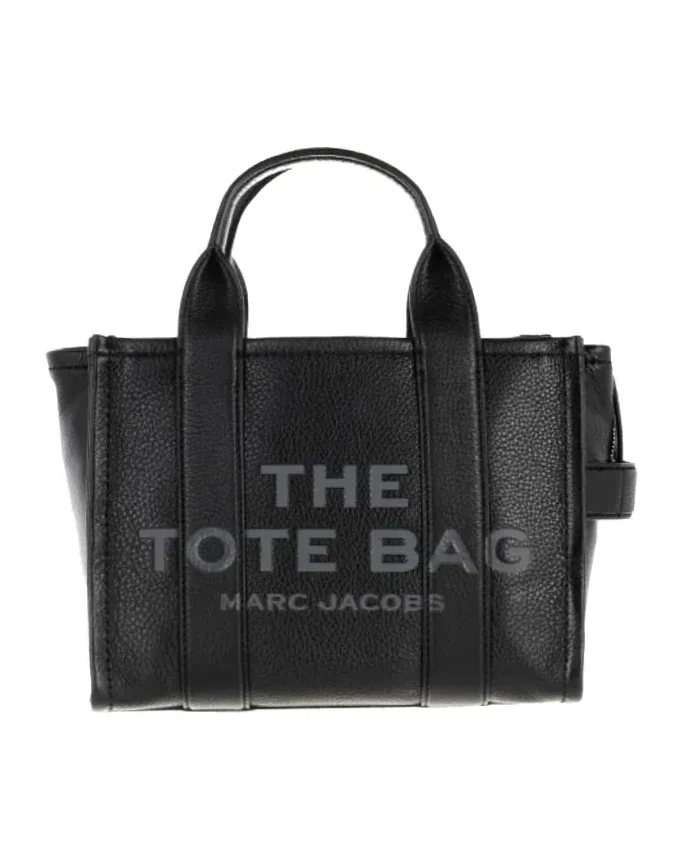 Sac à main Marc Jacobs The Mini Tote cuir grainé noir