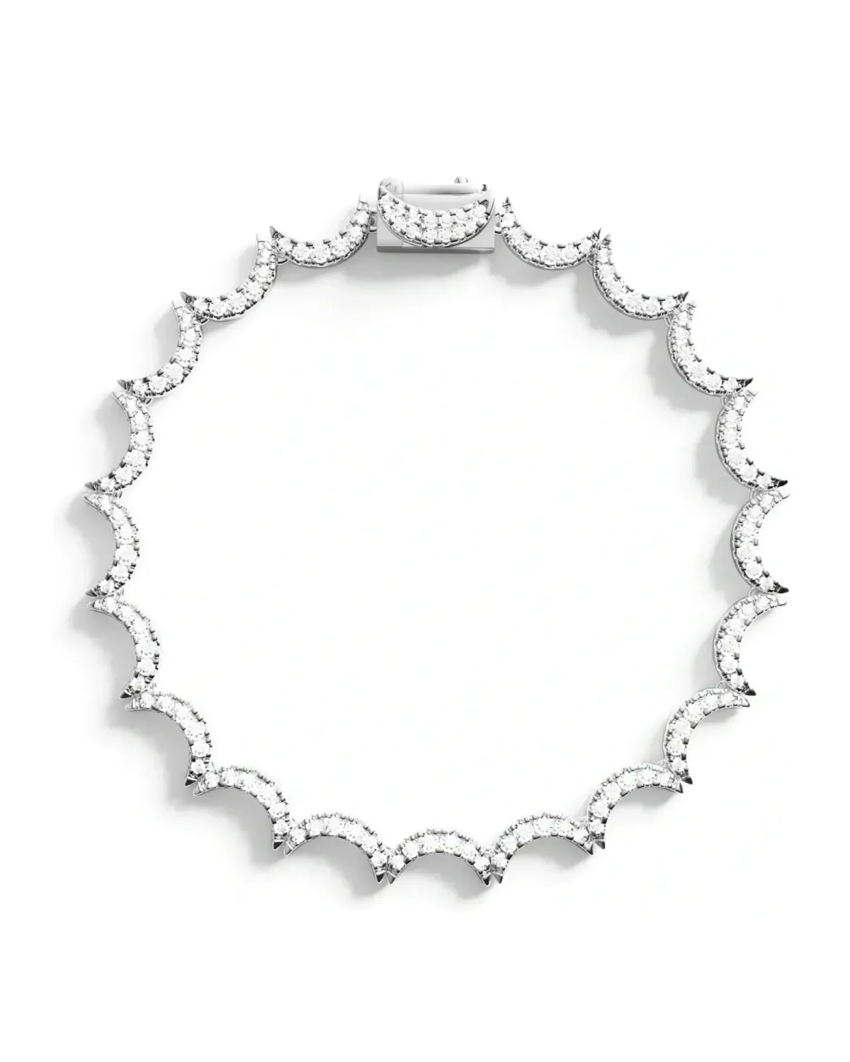 Bracelet APM Monaco Wavy up and down argent 925 oxyde de zirconium femme