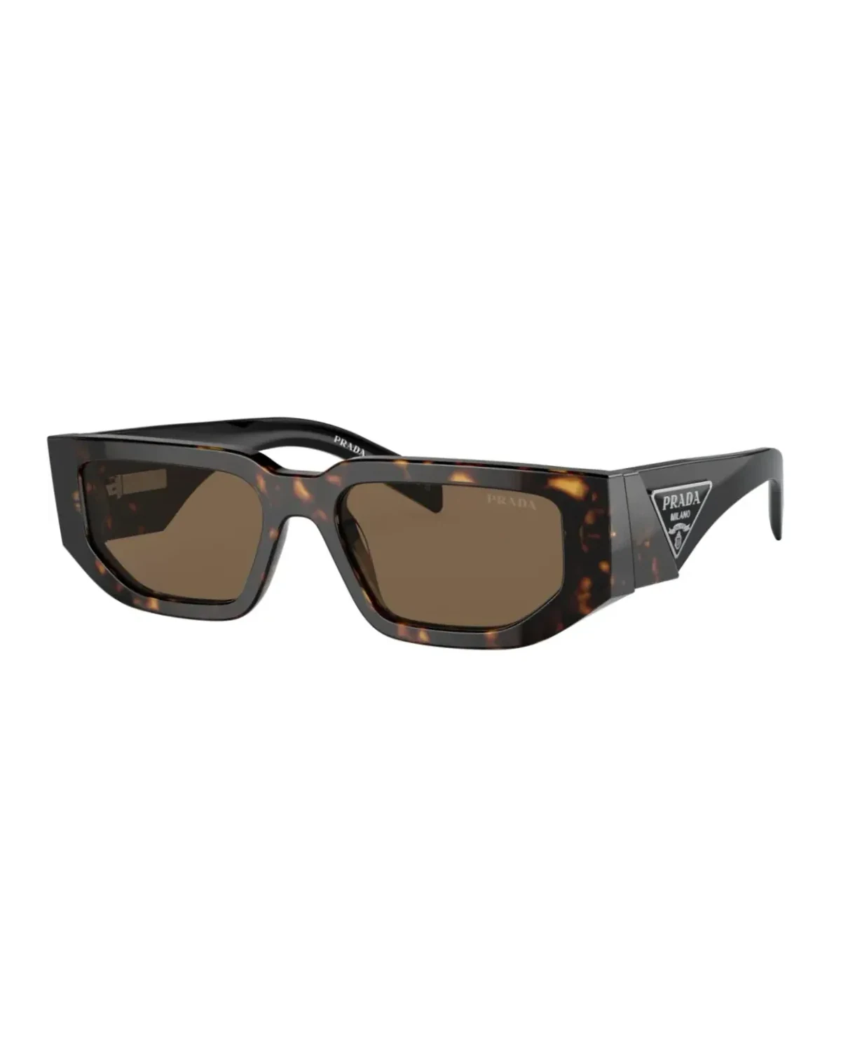 Lunettes de soleil Prada PR 09ZS rectangle acétate écaille