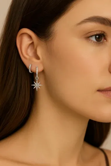 Boucles d'oreilles APM Monaco Météorites en Argent 925 — vue 2