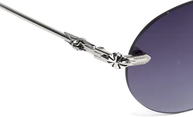 Chrome Hearts Sinnergasm B - Lunettes de soleil monture ovale métal — vue 8