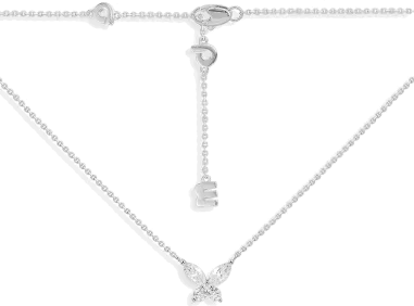 Collier Papillon APM Monaco - Argent 925 et Cristaux