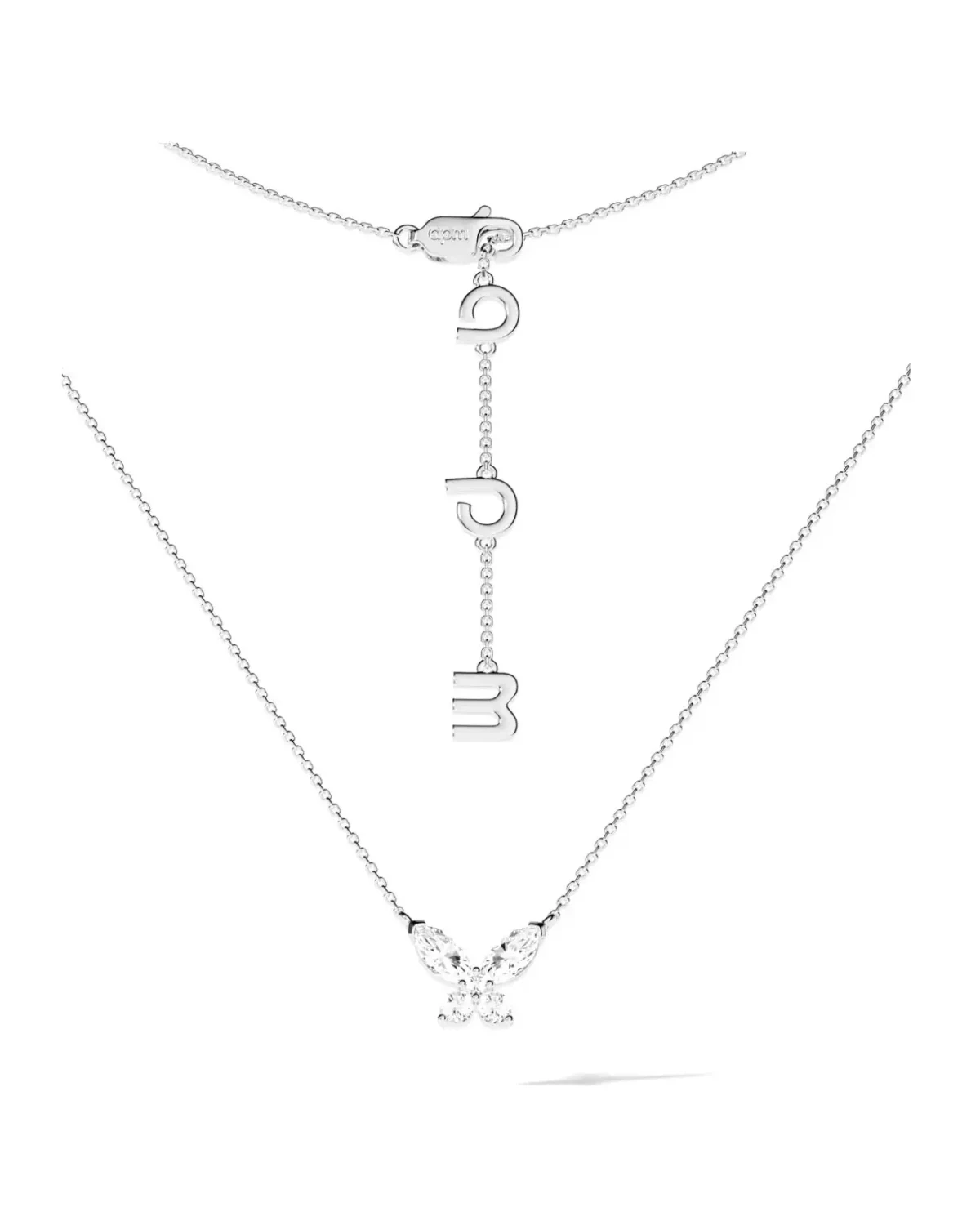 Collier APM Monaco Papillon cristaux argent 925 femme