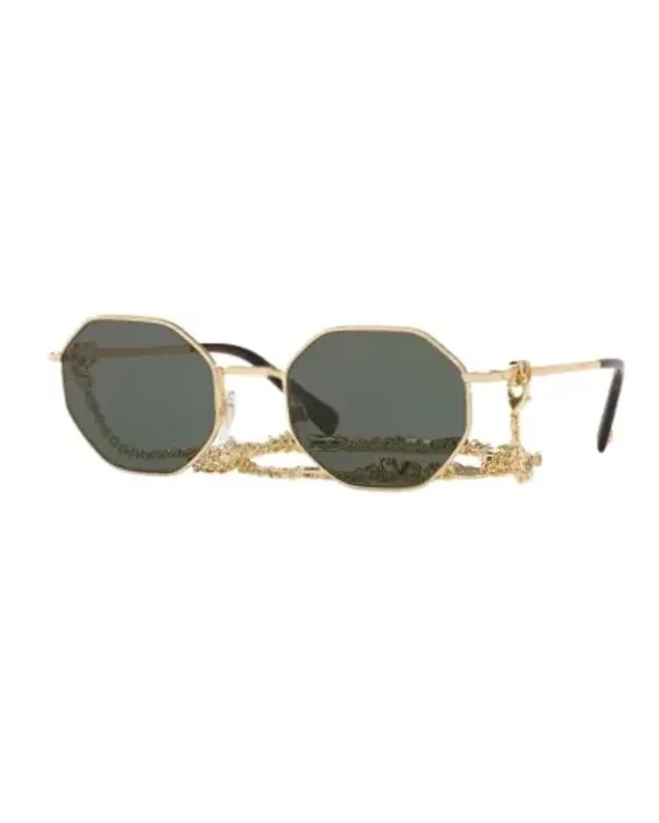 Lunettes de soleil Valentino Garavani VA2040 hexagonales doré