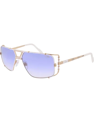 Lunettes de soleil Cazal 9093 pilote monture blanche verres bleu dégradé