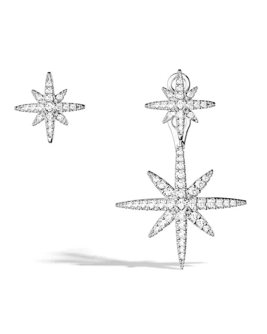 Boucles d'oreilles APM Monaco Météorites asymétriques argent 925 femme