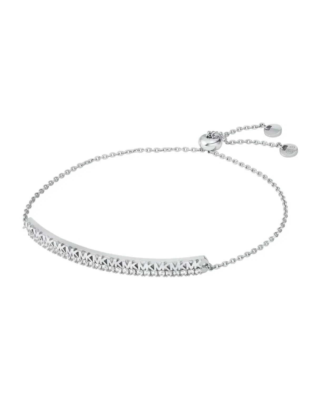 Bracelet Michael Kors coulissant barre monogramme argent 925 femme