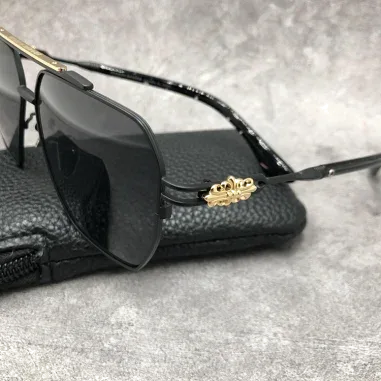 Lunettes de soleil Chrome Hearts Ripping - Aviateur métal — vue 9