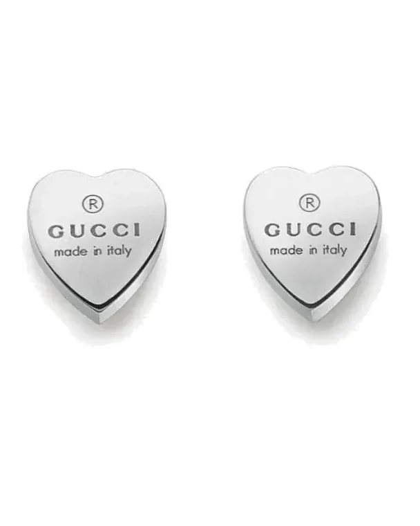 Boucles d'oreilles Gucci cœur argent 925 femme