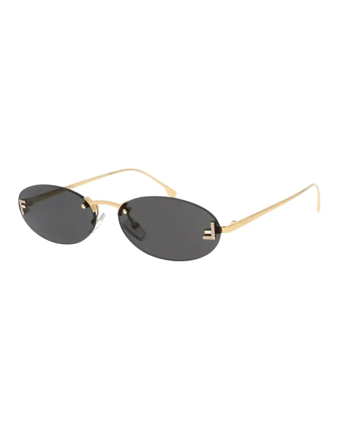 Lunettes de soleil Fendi First FE4075US monture ovale métal doré
