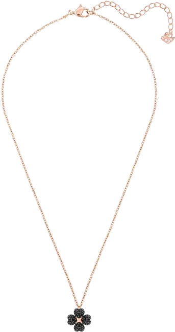 Collier Latisha Flower Swarovski - Pendentif Réversible Plaqué Or Rose — vue 4