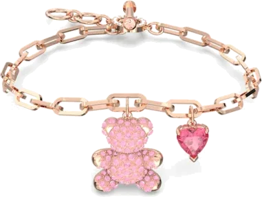 Bracelet Teddy Swarovski Plaqué Or Rose — vue 1