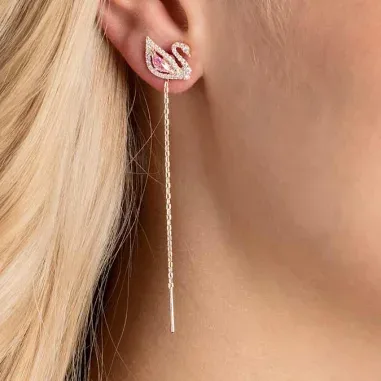 Boucles d'oreilles Swan Drop - Swarovski — vue 5