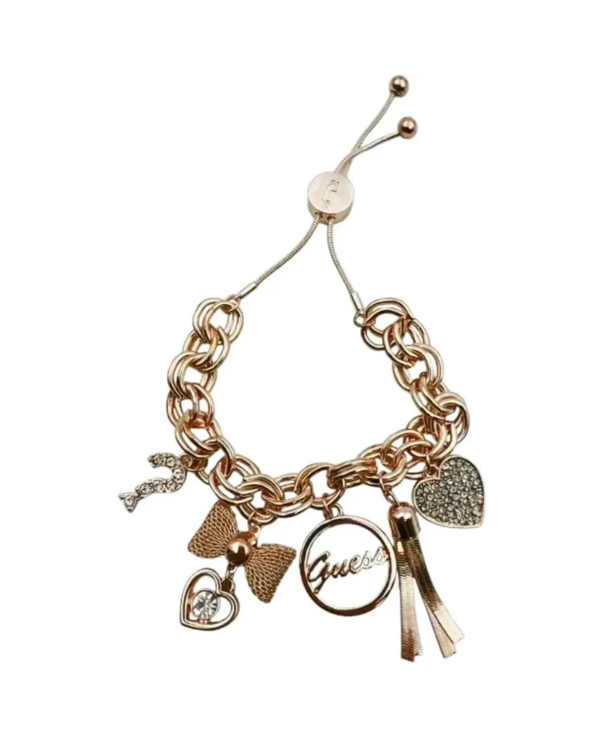 Bracelet Guess à breloques métal plaqué or rose femme