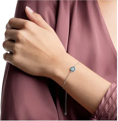 Bracelet Evil Eye Swarovski - Cristaux Bleus — vue 4