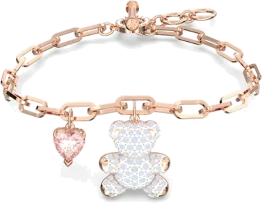 Bracelet Teddy Swarovski Plaqué Or Rose — vue 10