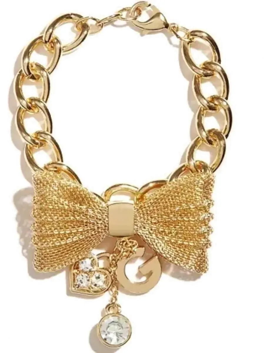 Bracelet Guess Doré Noeud Papillon et Breloques