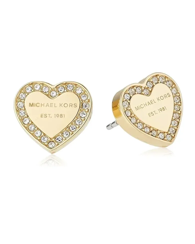 Boucles d'oreilles Michael Kors Heritage acier doré forme cœur femme