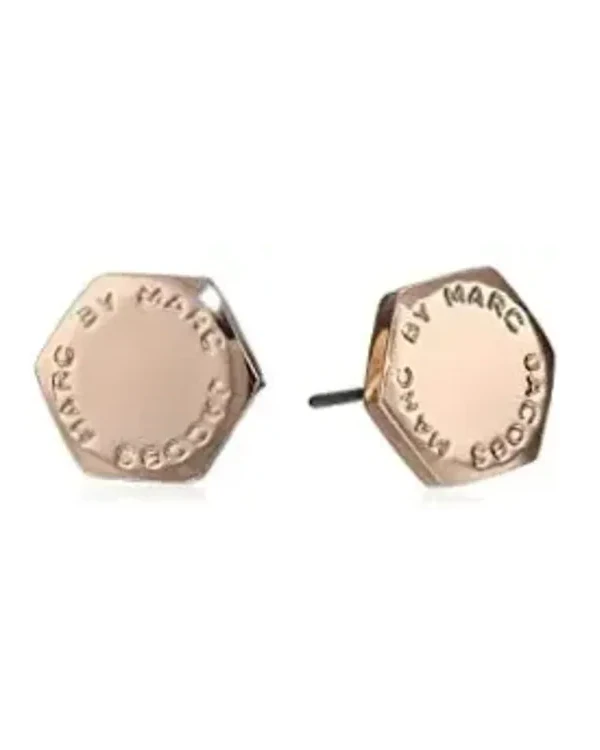 Boucles d'oreilles écrou Marc by Marc Jacobs en acier or rose Acier inoxydable Femme