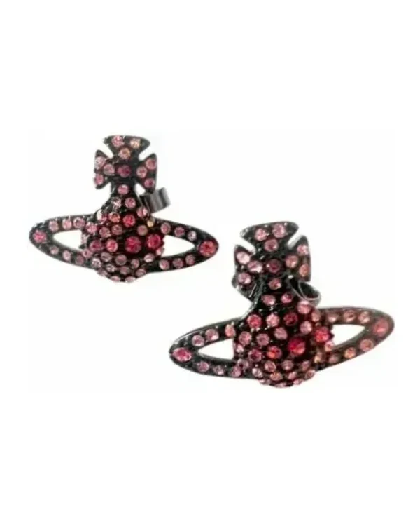 Boucles d'oreilles Vivienne Westwood laiton zirconium rose femme