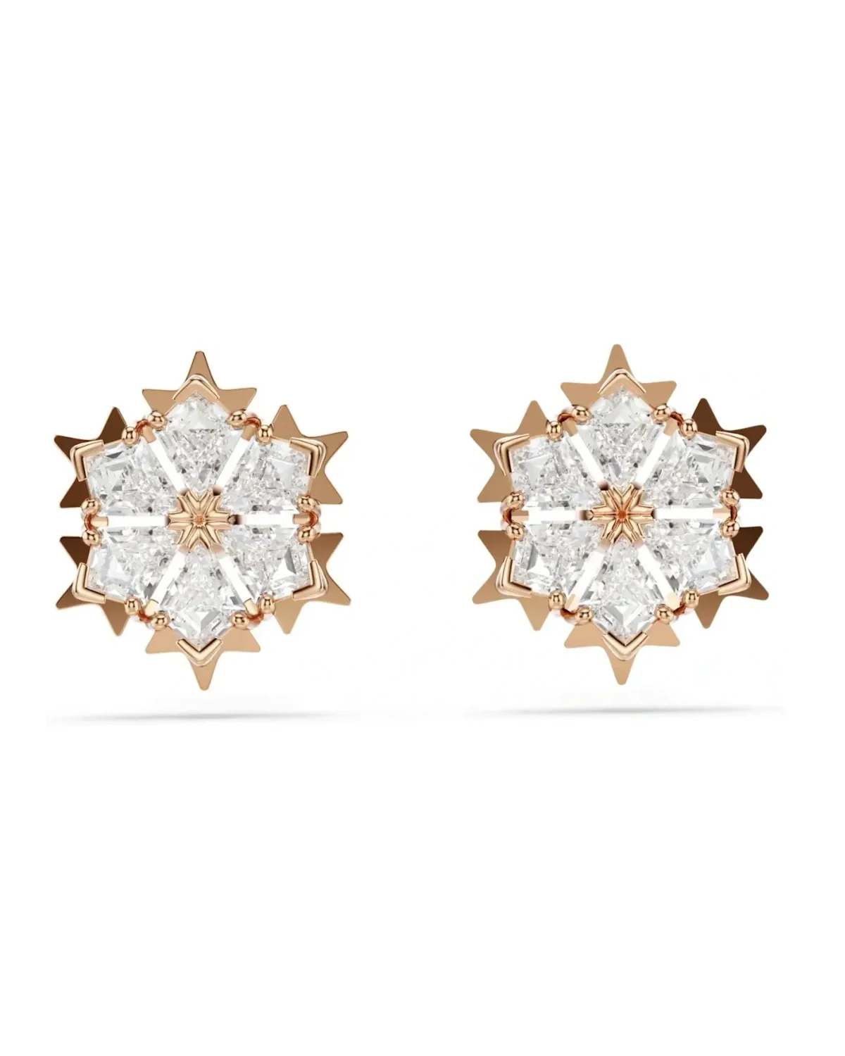 Boucles d'oreilles Swarovski Magic plaqué or rose cristaux