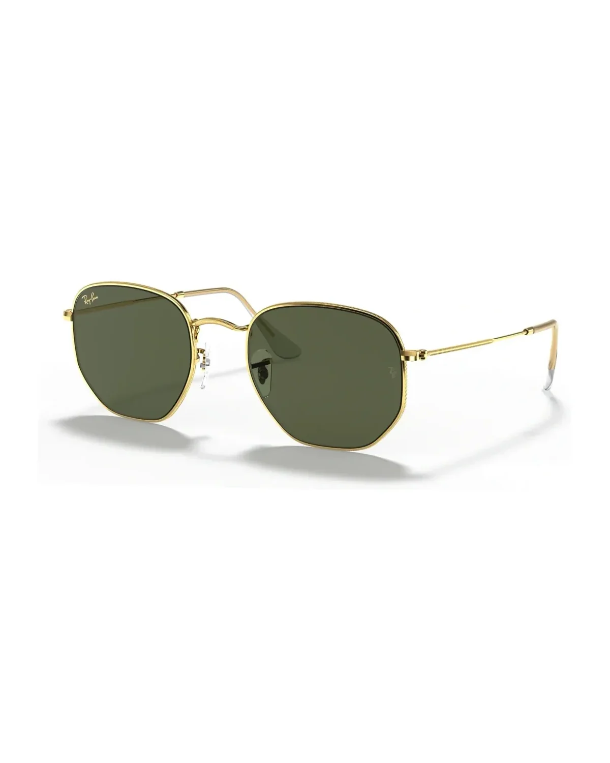 Lunettes de soleil Ray-Ban Hexagonal Flat Lenses doré et vert