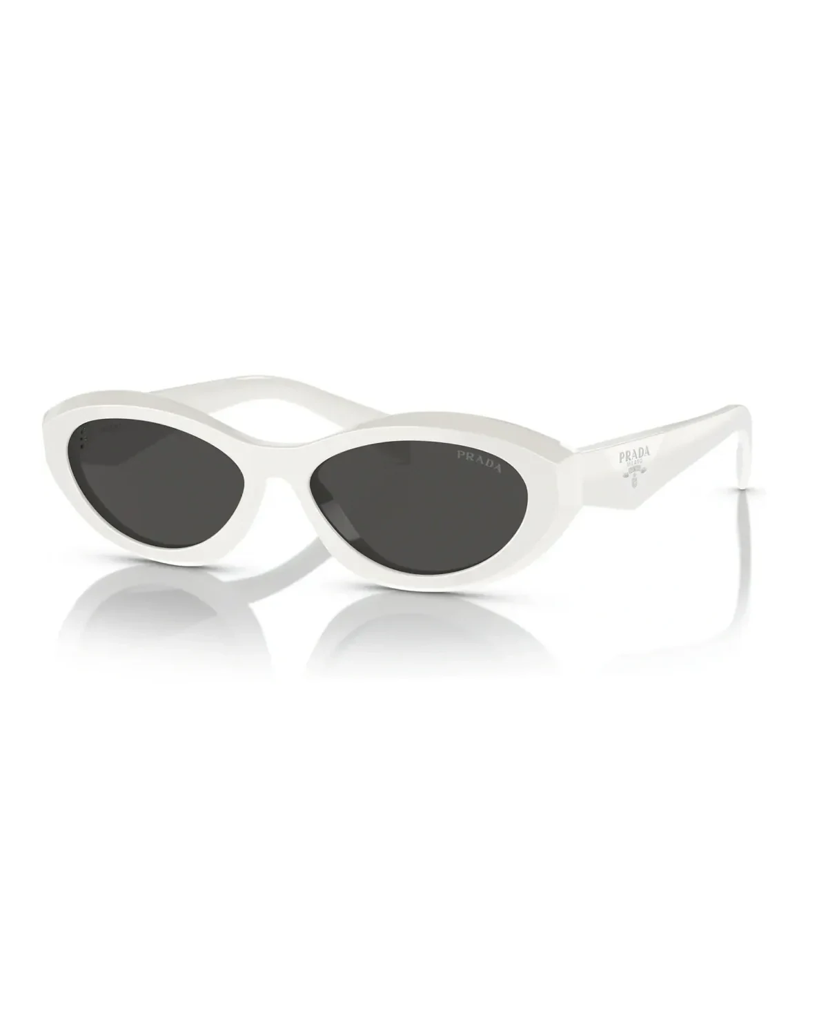 Lunettes de soleil Prada PR26ZS Symbole ovales acétate blanc