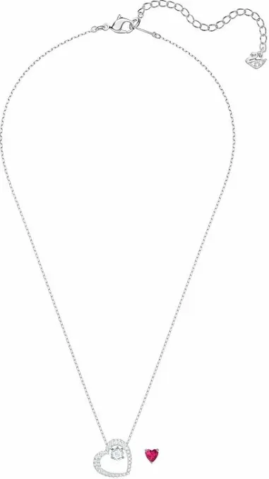 Collier Swarovski Love Heart Plaqué Rhodium — vue 2