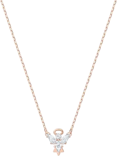 Collier Magic Angel Swarovski - Or Rose et Cristaux Blancs