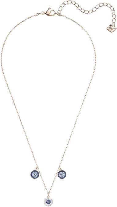 Collier Swarovski Luckily - Or Rose et Cristaux Bleus — vue 2