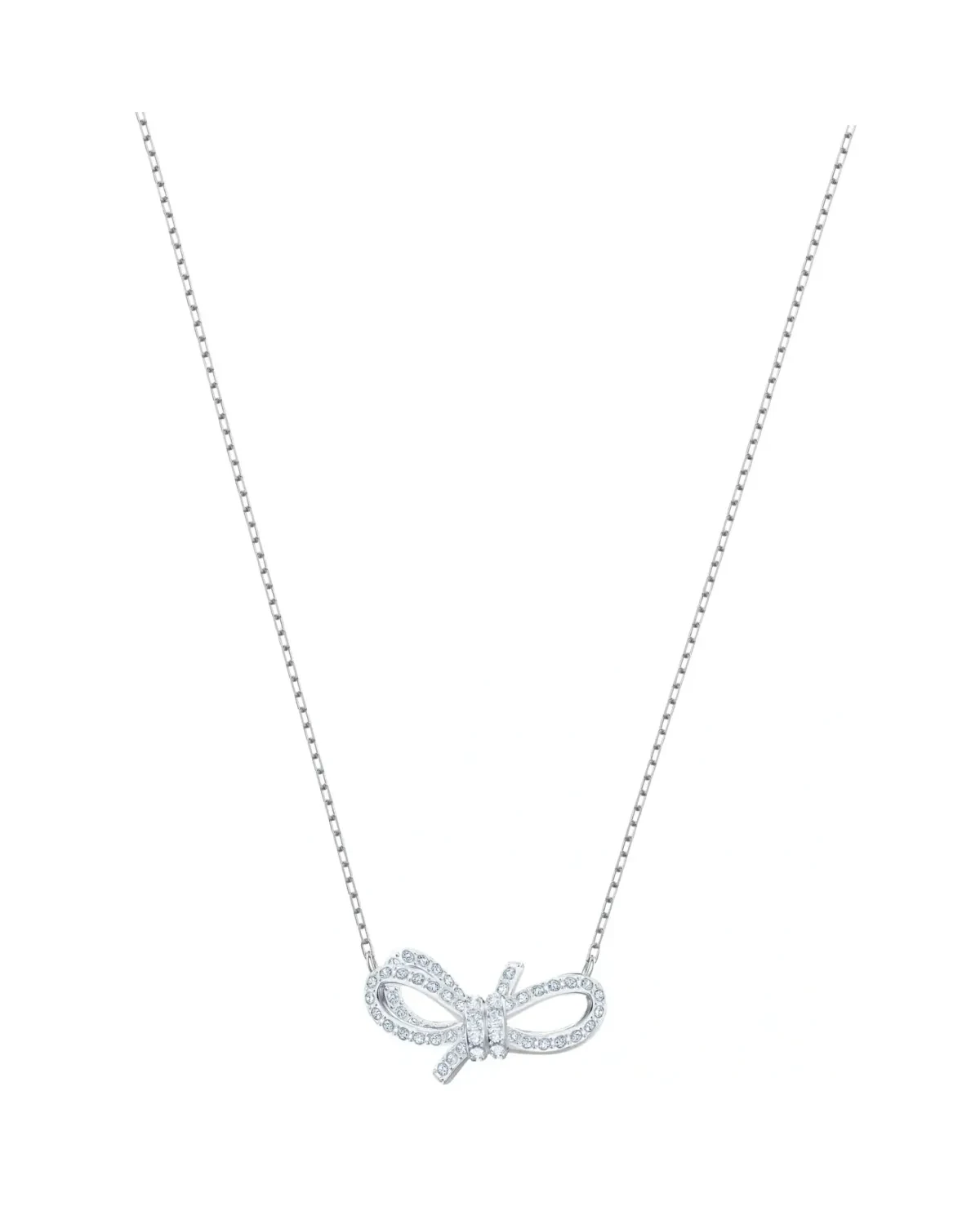 Collier Swarovski Lifelong Bow plaqué rhodium cristaux femme