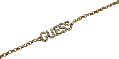 Bracelet Guess Ajustable Doré aux Cristaux — vue 2