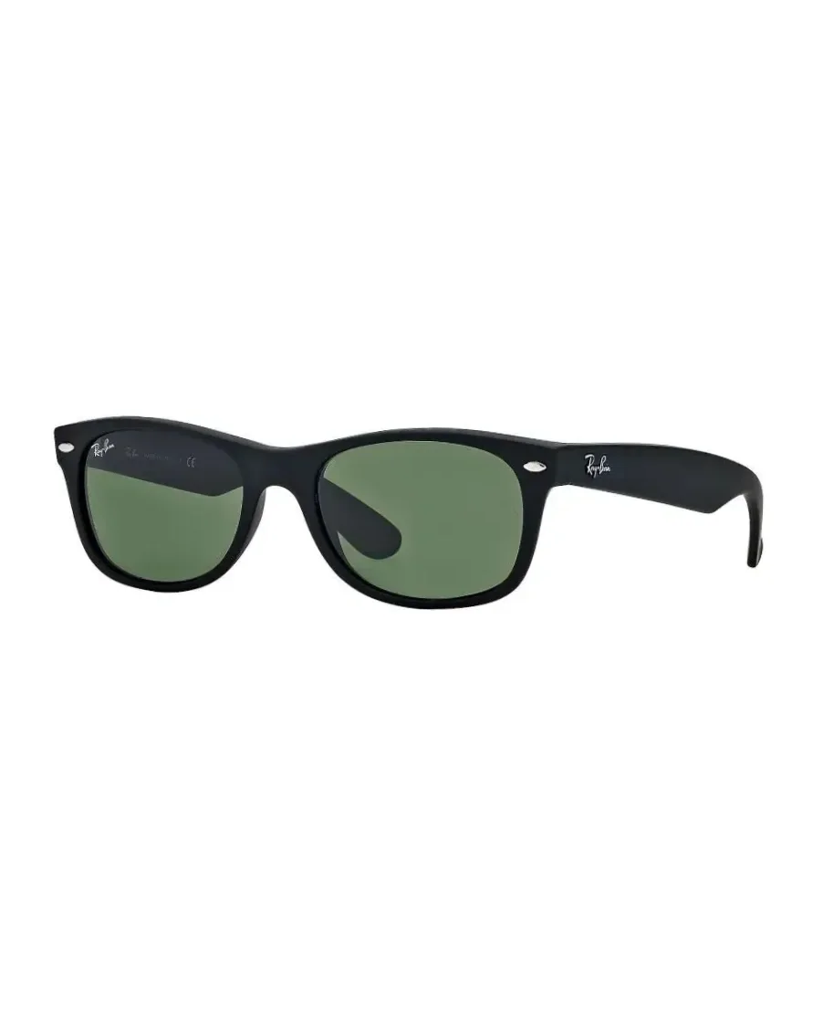 Lunettes de soleil Ray-Ban RB2132 New Wayfarer carrée noir verres vert