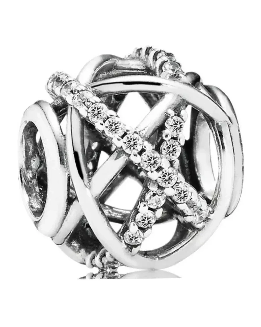 Charm Pandora Moments Ajouré Lignes Scintillantes Argent 925 Femme