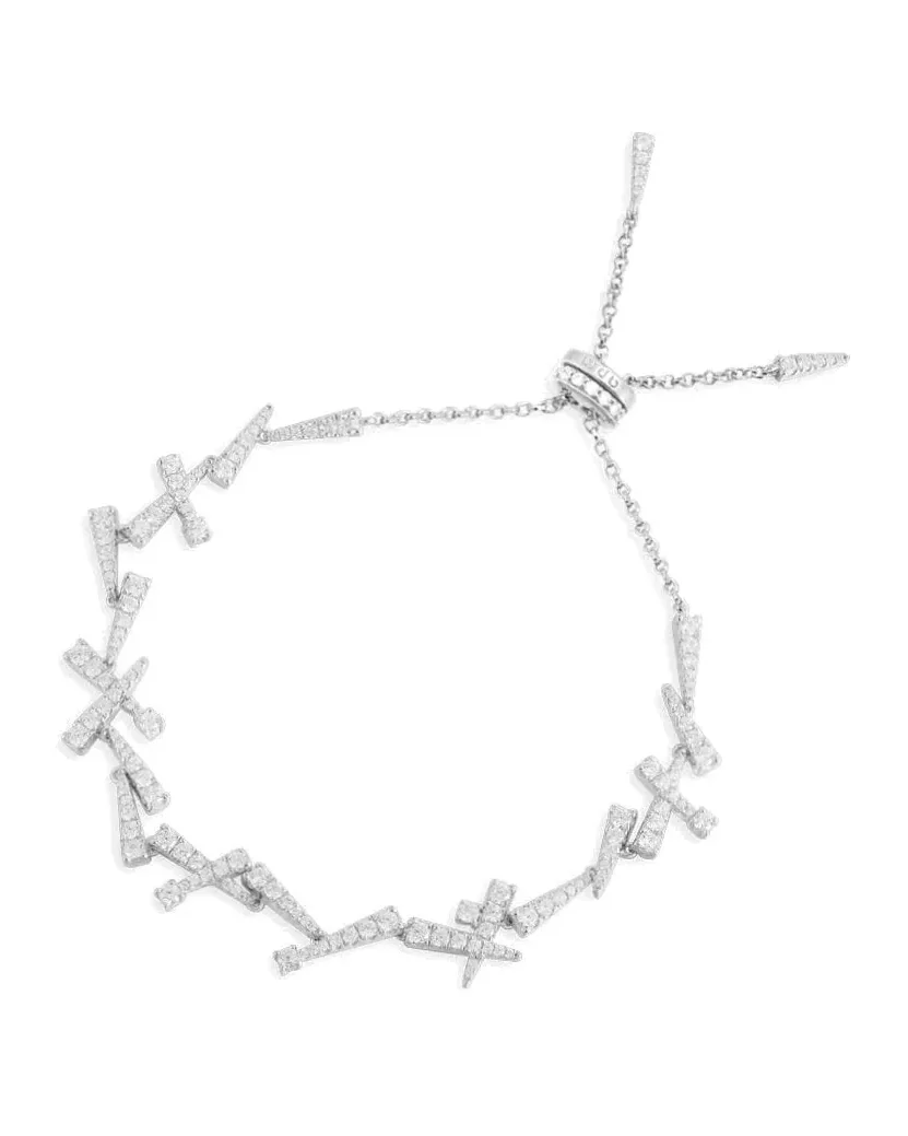 Bracelet APM Monaco Festival argent 925 zirconium femme ajustable