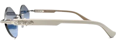 Lunettes de soleil Diamond Chrome Hearts - Cerclés beige et argent — vue 4